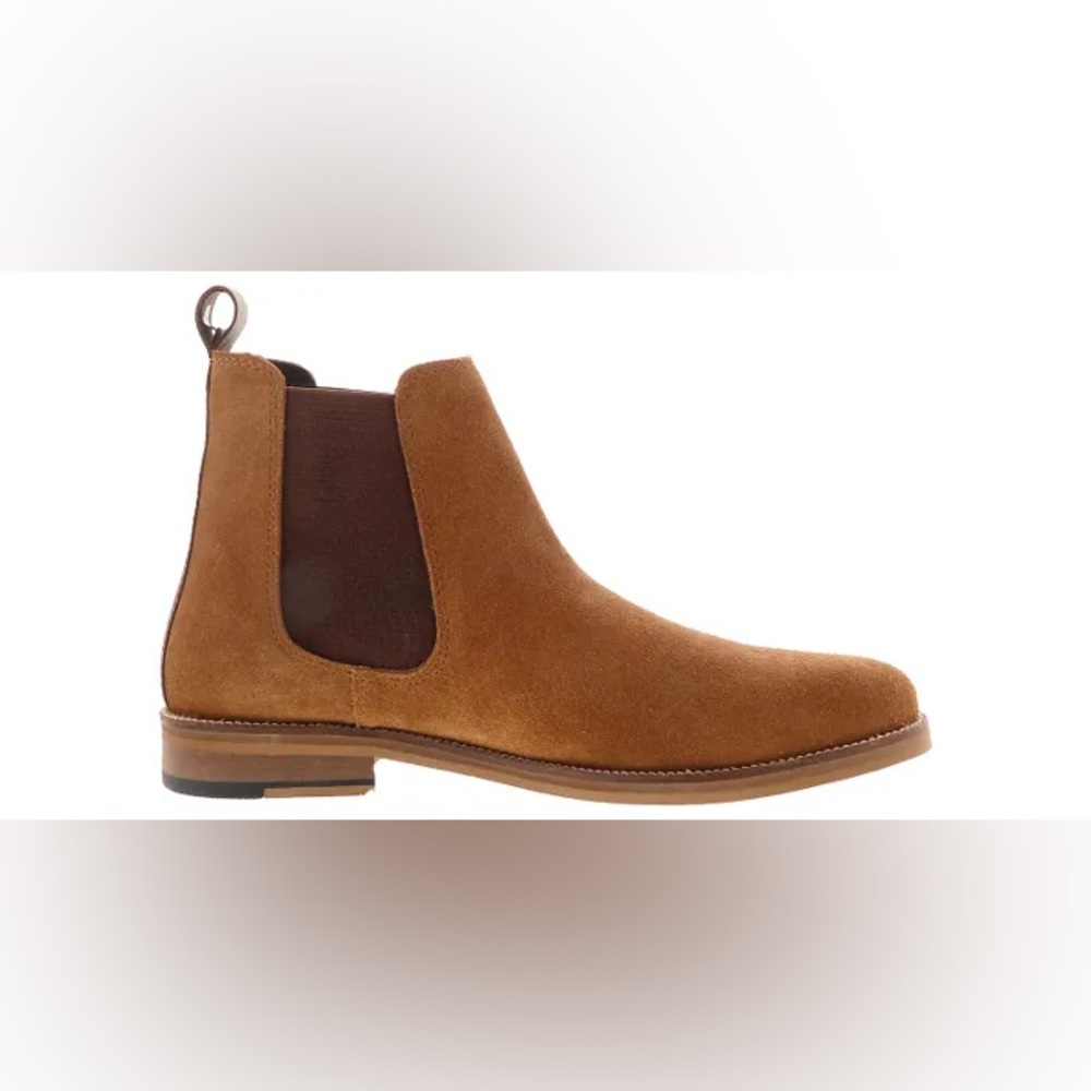 Crevo Denham Suede Chelsea Ankle Boots Mens SZ 12 Chestnut Preppy Brown Slip On